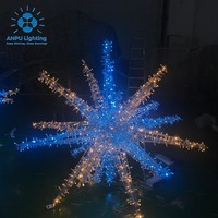 ANPU Beleuchtung IP65-Zertifizierte Ra90 Riesen-LED-Sternenlicht-Dekoration für Außen/Innen Weihnachten & Feste (Blau & Warmweiß)