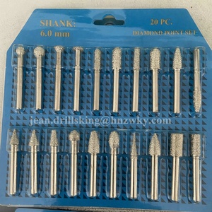 Đá mài khắc công cụ 1/4 "Shank kim cương Burrs Bộ BUR khoan bit - Product Image 2