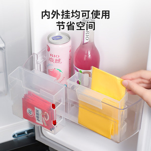 Caja organizadora para refrigerador, rectangular, colgante, 6 compartimentos, para salsa, condimentos, artículos pequeños, estante para puerta lateral del refrigerador - Product Image 4