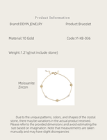 DEYIN personalizado último diseño de moda 10k oro flor en forma de moissanita pulseras de alta calidad de lujo de las mujeres brazalete