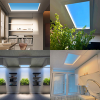 Panneau de plafond LED intelligent Tuya Smart Sky Sun, design moderne, indice de protection IP54, dimmable, lumière naturelle intérieure/extérieure