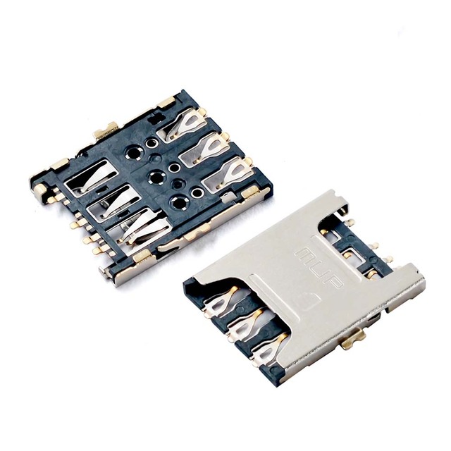6PIN + SWITCH Molex Replacement Female Push Pull Nano SIM Card Socket Connector for Automotive GPS tracker