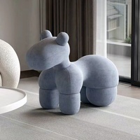 Silla Infantil con Forma de Caballo, Asiento de Dibujos Animados para Niños, Bonito, Creativo, Minimalista, Moderno, de Plástico, para Sala de Estar, Taburete con Forma de Animal, Sofá de Ocio