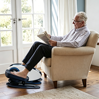 Stepper portátil para ejercicios bajo el escritorio, masajeador de pies con rodillos, diseñado para fitness sin esfuerzo y entrenamiento para el cuidado de personas mayores