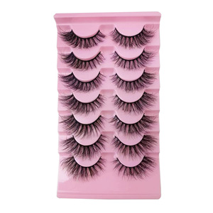 <span class=keywords><strong>Cils</strong></span> 3D Fluffy, <span class=keywords><strong>Cils</strong></span> Naturels Doux Réutilisables, <span class=keywords><strong>Cils</strong></span> D Curl Cat Eye Wispy, Faux <span class=keywords><strong>Cils</strong></span> <span class=keywords><strong>Courts</strong></span> Croisés, 7 Paires de Faux <span class=keywords><strong>Cils</strong></span> - Product Image 6