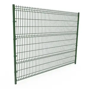 3D dây màu nâu lưới hàng rào riêng tư cong V-uốn Bảng điều khiển với kẹp cố định khung gắn cho hàng rào an toàn sân - Product Image 1