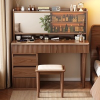 Coiffeuse en bois massif avec tiroirs, meuble de rangement moderne et simple pour chambre à coucher, coiffeuse multifonctionnelle pour chambre principale