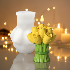 Tulpboeket Kaars Siliconen Mal DIY Lelie Onregelmatige Vorm Valentijnsdag Decoraties - Product Image 5