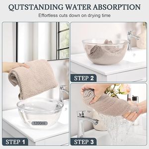 Toalla de microfibra ecológica tejida para el cabello, personalizada, súper suave, absorbente, de secado rápido, control de encrespamiento, con correa elástica para mujer - Product Image 6