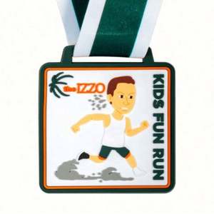 Medalla de Goma PVC con Cinta, Personalizada con Logotipo, Colorida, Divertida, para Niños, Premio de Carrera - Product Image 6