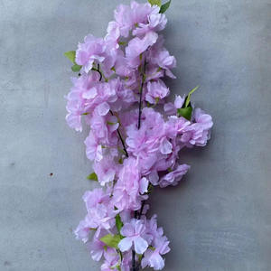 4 ramas Venta al por mayor barata Flor de cerezo de seda Tallo largo Ramas de flor de cerezo Decoración de boda de alta calidad Flor de cerezo - Product Image 3