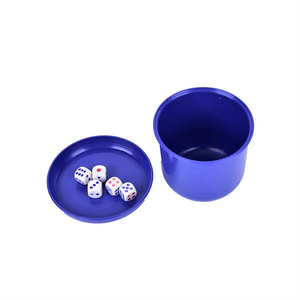 10 pièces en plastique Poker dés tasse ensemble avec plateau/couvercle 5 dés secouant tasse boire conseil jeu dés boîte - Product Image 6