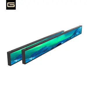 Metafit Strip Screen Billboard Stretched Bar Lcd Werbe maschine für Supermarkt regale