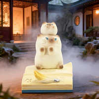 Boîte Mystère de Figurines de Collection Personnalisables en Résine Écologique pour Téléphone Portable, Modèle Chat, Vente en Gros