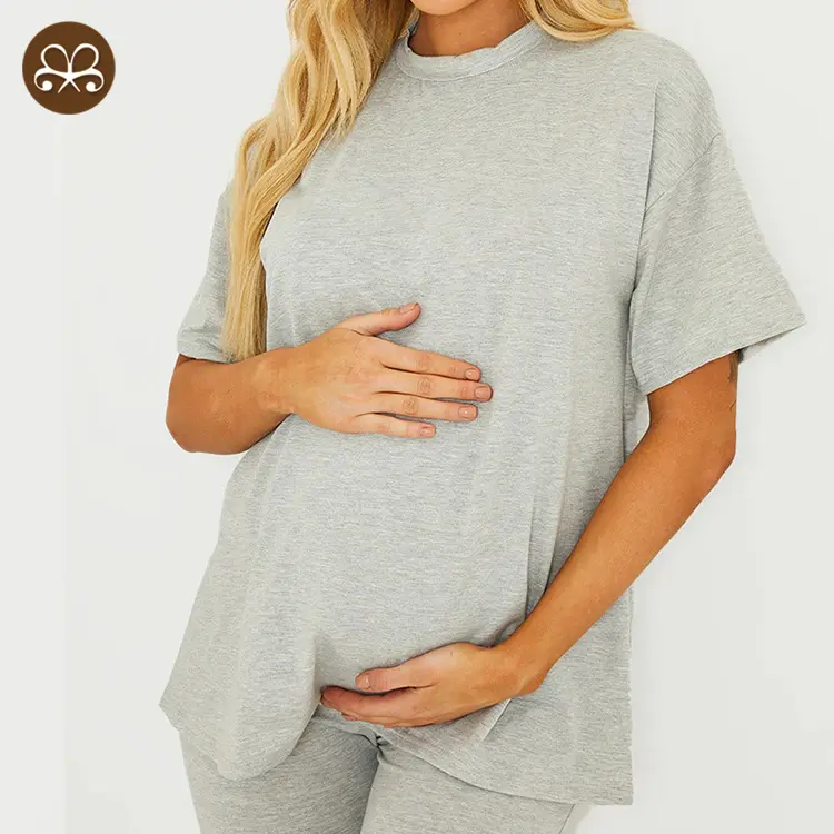 custom logo Maternity T Shirt tops Pregnant Maternity Nursing Top Short Sleeve Basic Pregnancy Clothes