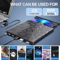 Lecteur optique externe, enregistreur CD DVD, lecteur USB3.0, type plateau, vitesse 8x/24x, prend en charge Windows Mac, lecteur portable pour ordinateur portable