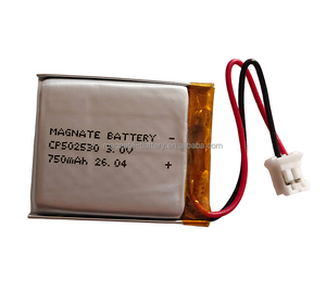 Thiết bị IoT, Thẻ thông minh, Cảm biến an toàn, Kích thước tùy chỉnh, Pin Li-MnO2 3V, Túi pin Lithium-ion mềm, Cell CP502530 3V 750mAh - Product Image 1