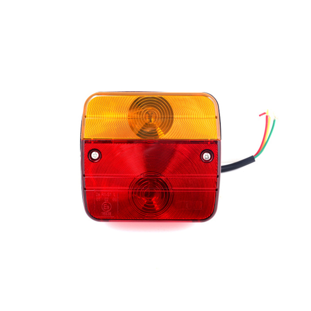 Boeray 12V LED ABS Trailer Tail Light Emergency Warning Blinker for Truck & Car Universal Fit Yellow Red