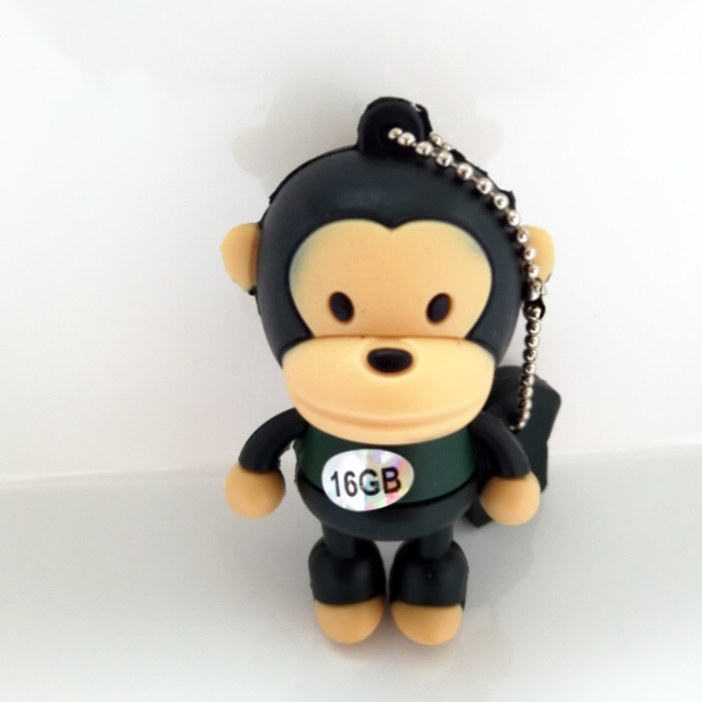 Wholesale custom PVC monkey cartoon Usb 2.0 flash drive chimpanzee model usb stick