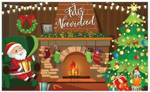 180*110 cm <span class=keywords><strong>buon</strong></span> <span class=keywords><strong>natale</strong></span> <span class=keywords><strong>FELIZ</strong></span> <span class=keywords><strong>NAVIDAD</strong></span> festa decorazione per feste fornisce stendardo in tessuto di poliestere - Product Image 6