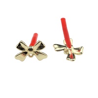 11*16mm Bowknot Boucles D'oreilles Topper, Boucles D'oreilles Stud avec Boucle, Accessoires De Bricolage pour La Fabrication De Bijoux Fournitures PEN0005860