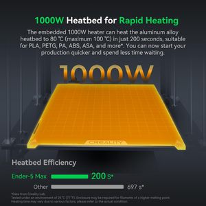 Impresora 3D Creality Ender 5 Max con Auto-Nivelación, Gran Volumen de Impresión 400x400x400mm, Velocidad de 700mm/s, Engranaje Doble Totalmente Metálico, Industrial - Product Image 6