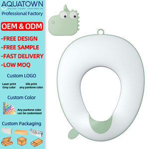 Sedile WC per bambini con cuscino morbido, portatile, idoneo per i viaggi, igienico, impermeabile, universale, rotondo, ovale - Product Image 1