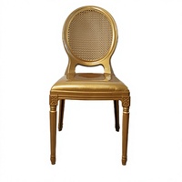 Chaise de salle à manger en cuir sans accoudoirs et sans cadre, style européen, pour maisons et salons ; Chaise de banquet monobloc ; Direct usine