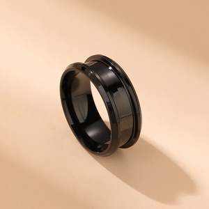 Vente en gros d'anneaux à vis en acier inoxydable plaqué or/bleu/noir de 8 mm, anneau vierge pour incrustation, ajustement confortable amovible, taille personnalisée acceptée - Product Image 3