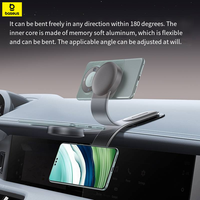 Support de téléphone de voiture Baseus C02 d'occasion en excellent état (95 % neuf) pour appareils Android – Fixation stable et réglable sur tableau de bord ou grille d'aération, sans fonction de charge
