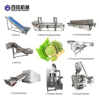 Fabrieksleverancier Moringa-bladpoeder productielijn Moringa-bladeren wasmachine, droger en molen