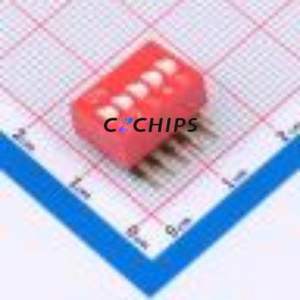 DA-05RP DIP Switch Through hole Component (THT) Switch ( Number of Switch Sections: 5 )( Lead Spacing: 2.54mm )( Color: Red ) - Product Image 1