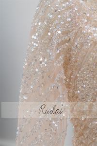 Ruolai LWC8120 nuovo stile monospalla e manica lunga abito da sera perline abiti da ballo - Product Image 6