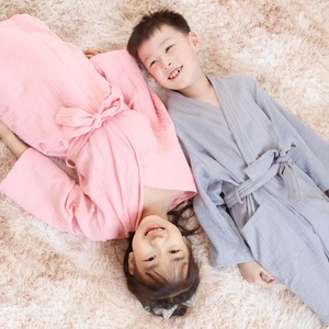 Kimono <span class=keywords><strong>Yukata</strong></span> en <span class=keywords><strong>coton</strong></span> biologique respirant pour hommes, femmes et enfants, vêtements d'hôtel, pyjamas - Product Image 2