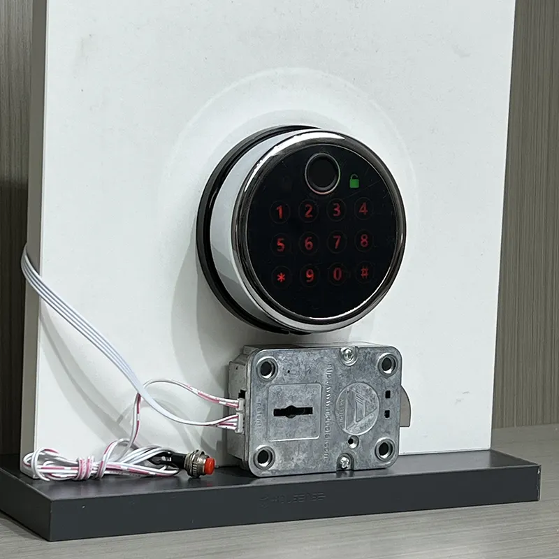 New arrive Electronic Fingerprint Zinc-alloy Round Fire Cabinet Lock for safes and Vault