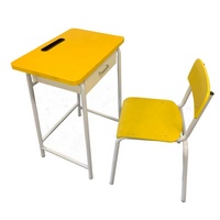Ensemble de mobilier scolaire, pupitre et chaise pour un seul élève, pupitre et chaise de classe avec tiroir
