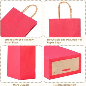 Custom Your logo Large Gift <b>Bags</b> with Handles Recyclable Party Favor <b>Bags</b> Goodie <b>Bags</b> Durable Kraft Paper Gift <b>Bags</b> - Product Image 3