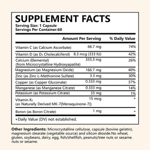 Kapsul BoneUp Kalsium dengan Vitamin <span class=keywords><strong>D3</strong></span> K2 <span class=keywords><strong>Magnesium</strong></span> Seng untuk Kesehatan Tulang 60 Kapsul - Product Image 4