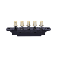 Interrupteur à bouton-poussoir momentané en laiton à 5 broches pour appareil électroménager hotte aspirante 4A Max. Courant 250V Max. Plastique de 12 mm, 16 mm, 19 mm