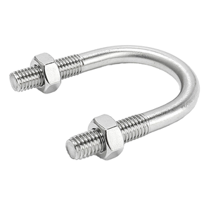 Tùy Chỉnh 304 Thép Không Gỉ U Loại Bolt Ống Kẹp Khung Đầu Phẳng Fastener Uốn Bu Lông Các Loại Hạt Vít Chủ Đề Cả Hai Đầu - Product Image 2