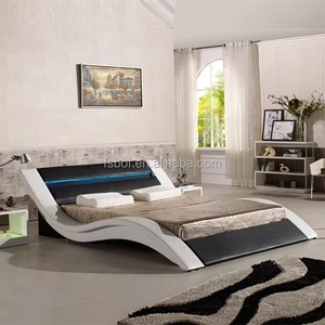 <span class=keywords><strong>Letto</strong></span> in Pelle con Luce LED <span class=keywords><strong>Blu</strong></span> e Terapia Musicale per Camera da <span class=keywords><strong>Letto</strong></span> A021 - Product Image 3