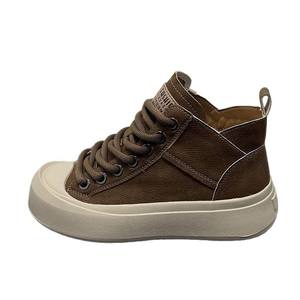 Chaussures montantes rétro marron à lacets pour femme 2026, nouvelles baskets décontractées d'automne, chaussures polyvalentes pour le quotidien - Product Image 5