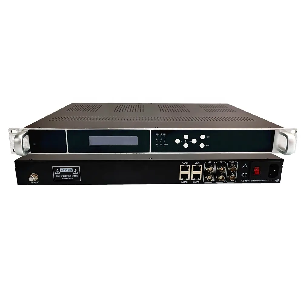 IP ASI a RF ISDB-T ATSC DVB-C DVB-T2 modulatore 3*128 ingresso IP (MPTS/SPTS) su UDP e RTP