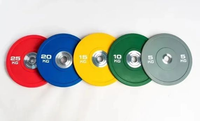 Plaque de musculation en acier codée par couleur, 20 kg, 50 mm, avec logo, antidérapante, durable, universelle, unisexe, pour entraînement de powerlifting et crossfit