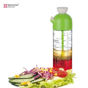 Ensemble d'outils pour salade, shaker, verre, mètre de cuisine, bouteille, pot avec bec en silicone et mélangeur en plastique