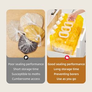 Contenedores de almacenamiento multifuncionales de grado alimenticio Fresh-Keeper con logotipo personalizado PE + PP bolsa de plástico para granos bolsa de almacenamiento diario - Product Image 4