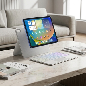 Clavier de jeu mécanique sans fil magique avec interrupteurs <span class=keywords><strong>Gateron</strong></span>, optique, taille standard, iPad 10e génération 10,9 pouces, pavé tactile rétroéclairé, souris - Product Image 1