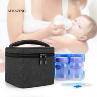 Sac Isotherme Repas 10L Imperméable Sac de Transport Réfrigérant Transport  Lait Maternel Biberons Bébé Tire Lait Boîte Sac à Déjeuner Isotherme