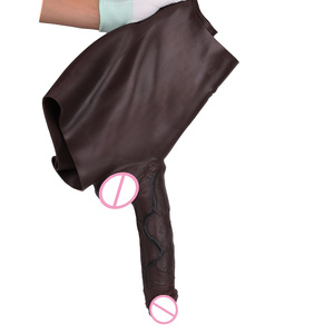 Sexspielzeug-Fabrik Realistischer <span class=keywords><strong>Dildo</strong></span>-Slip Großer Schwarzer <span class=keywords><strong>Dildo</strong></span> für Männer Hohle Penishülle zur Vergrößerung - Product Image 3