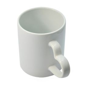Unique Best Quality Sublimation Custom Logo Print 11Oz Simple White Coffee Cups Ceramic Mug With <b>Heart</b> <b>Shape</b> Handle - Product Image 2